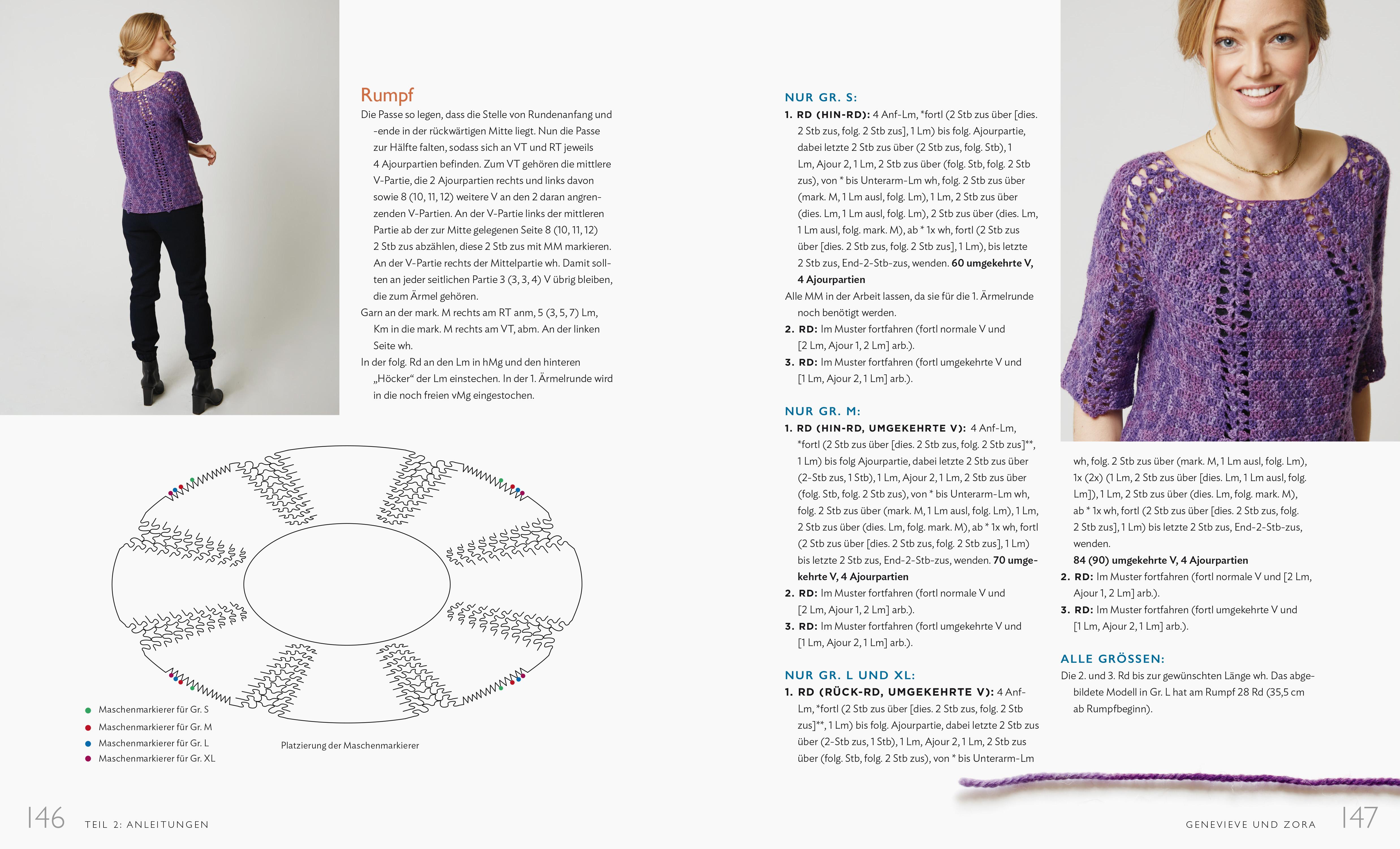 Beispielinhalt (Bild) Top-Down: Häkeln