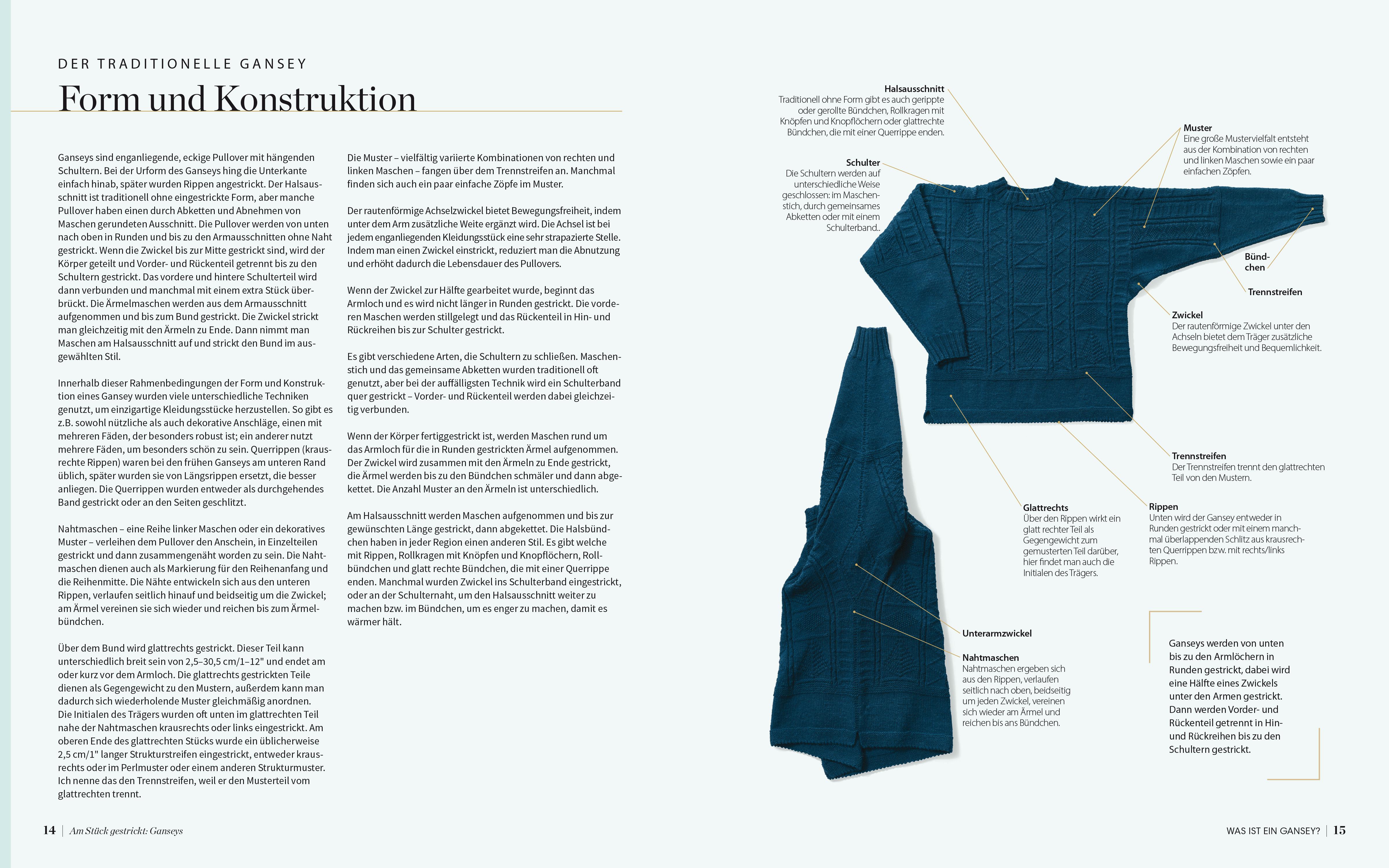 Beispielinhalt (Bild) Am Stück gestrickt: Ganseys