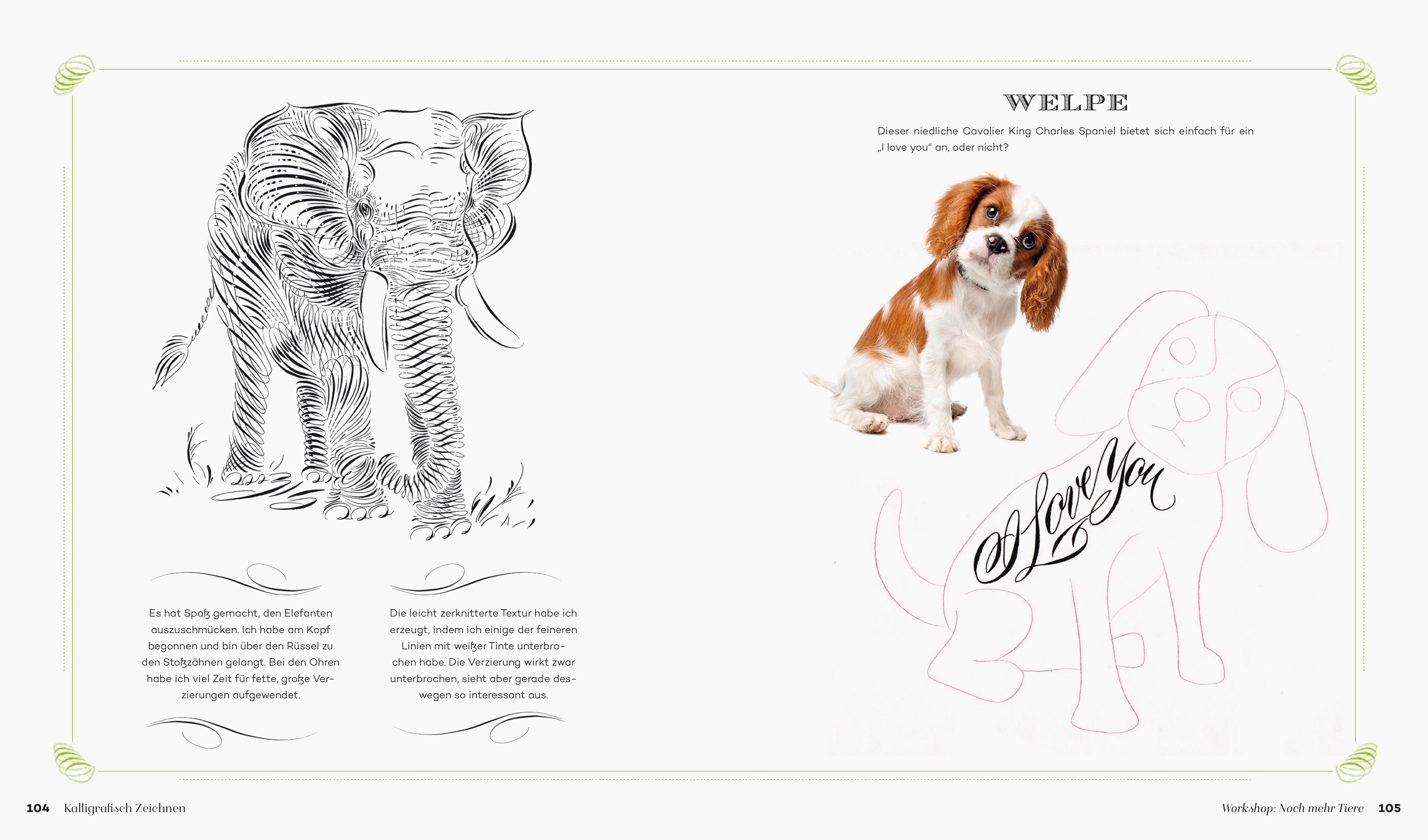 Beispielinhalt (Bild) Kalligrafisch Zeichnen