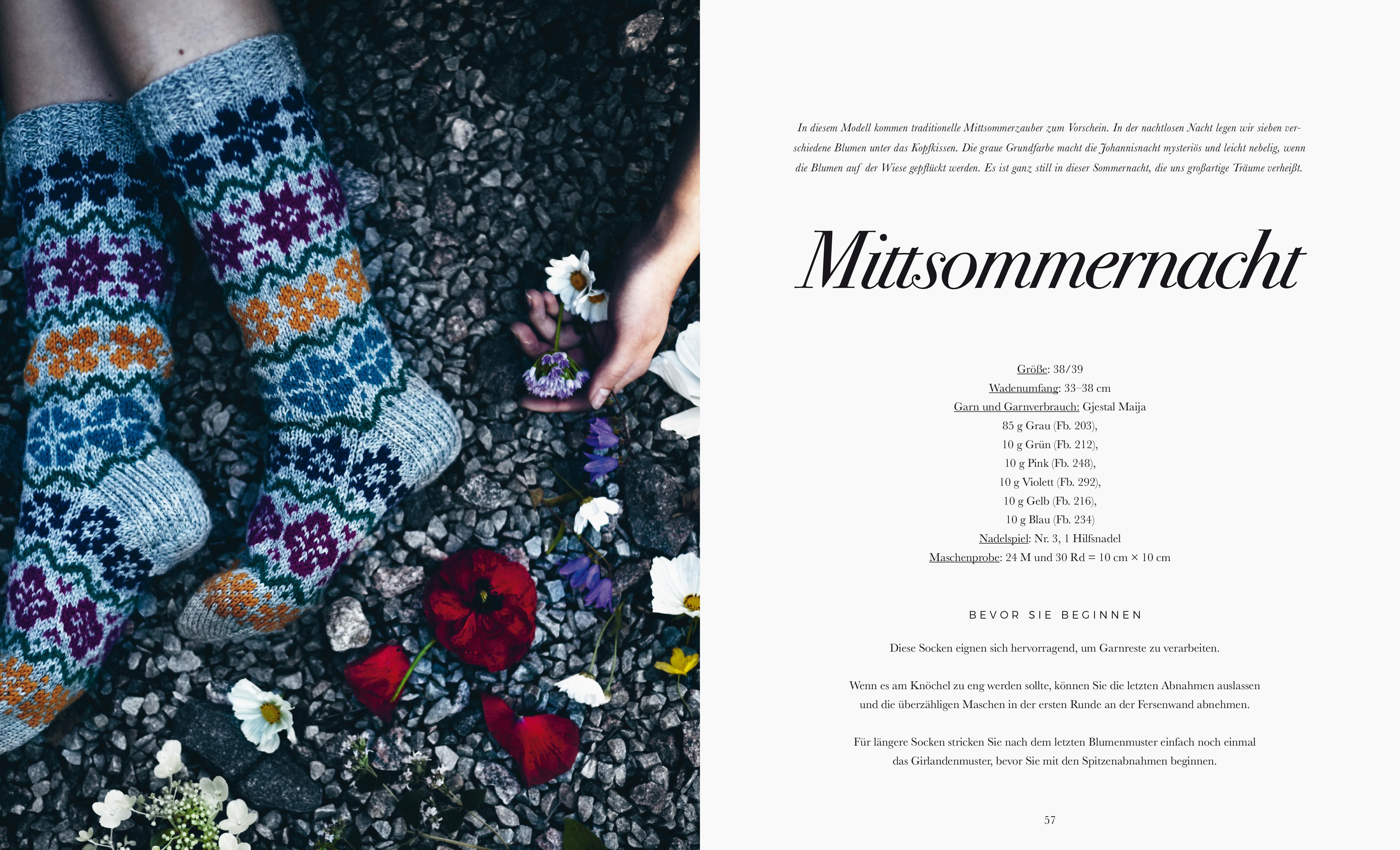 Beispielinhalt (Bild) Finnische Socken stricken