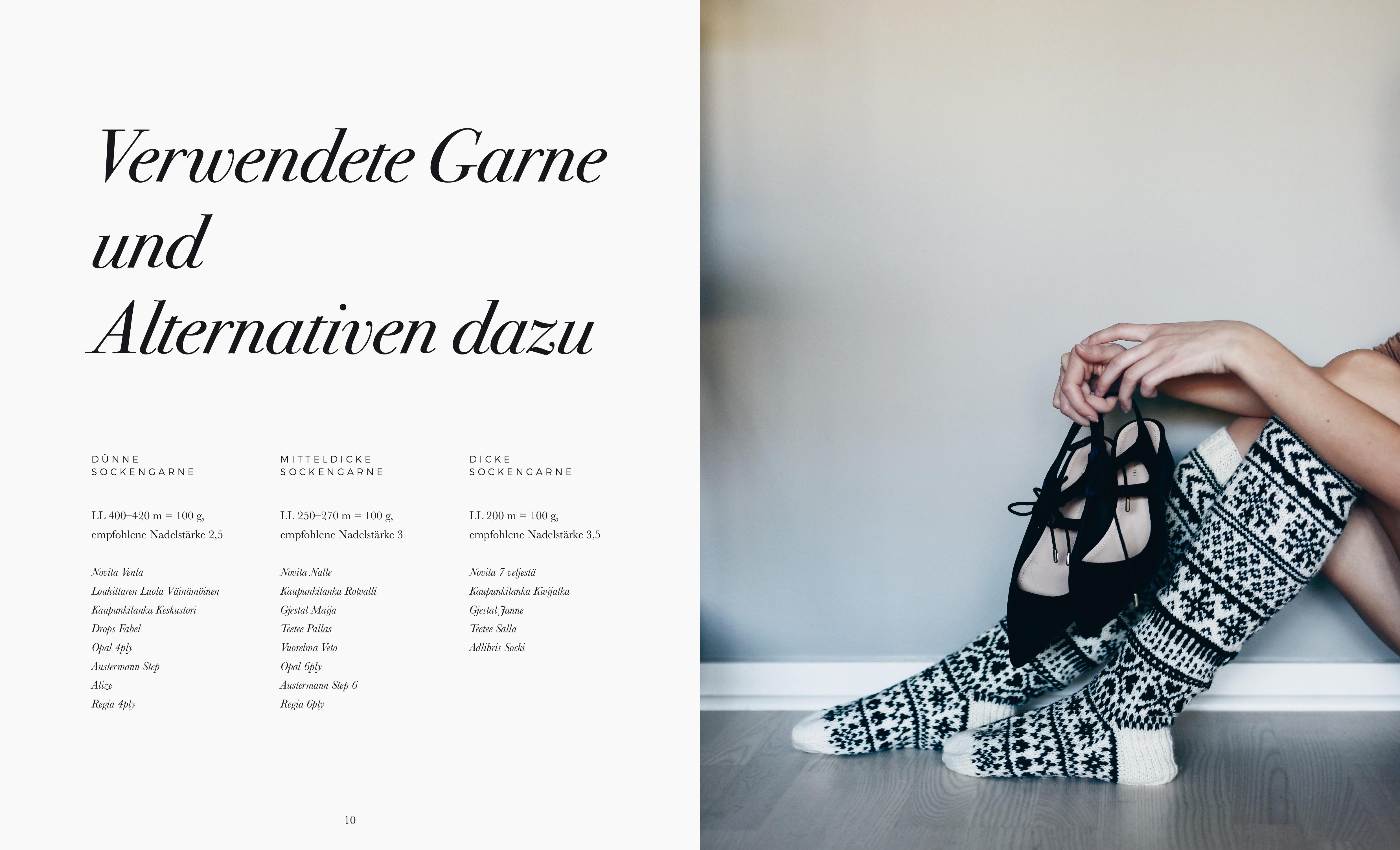 Beispielinhalt (Bild) Finnische Socken stricken