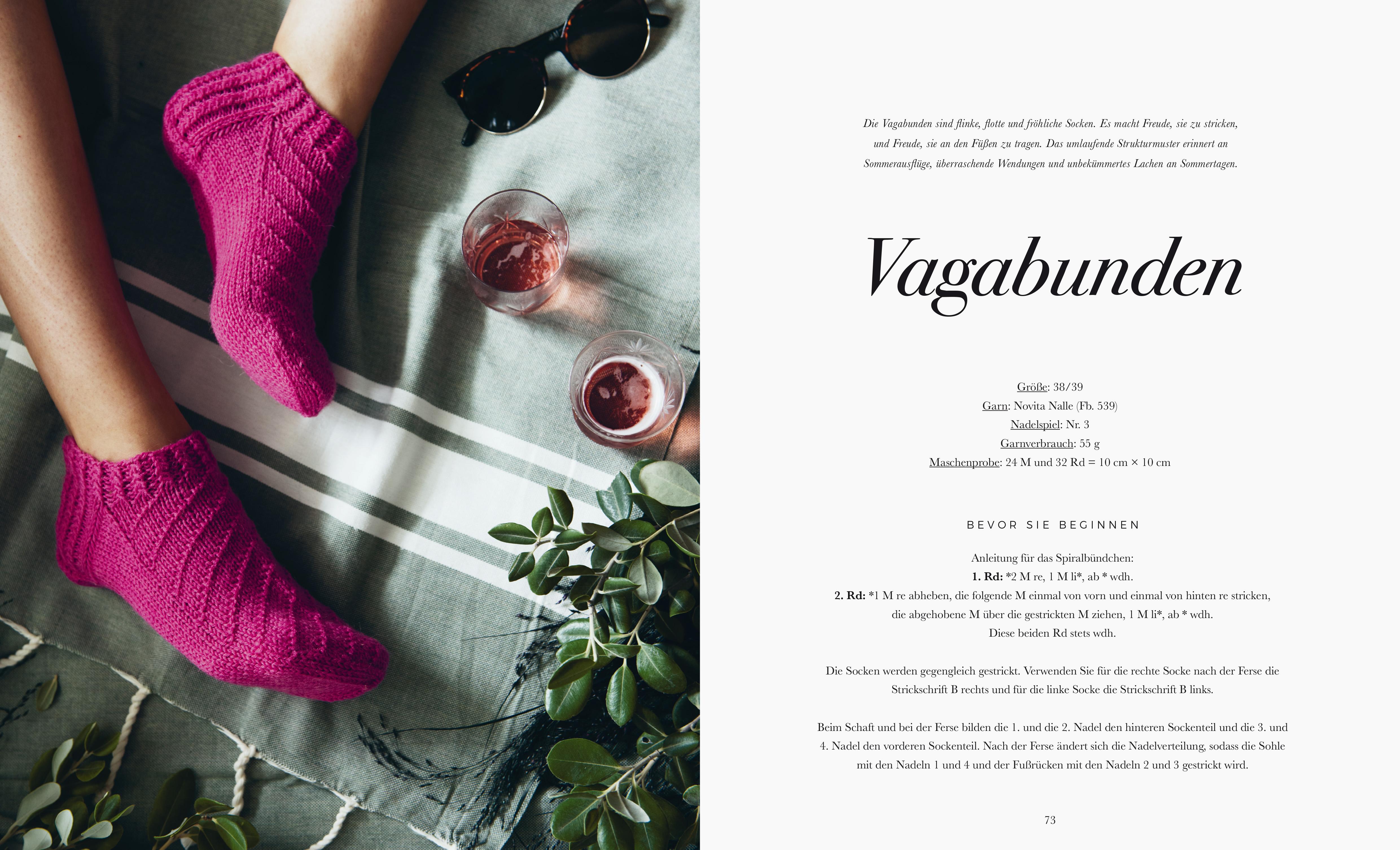 Beispielinhalt (Bild) Finnische Socken stricken