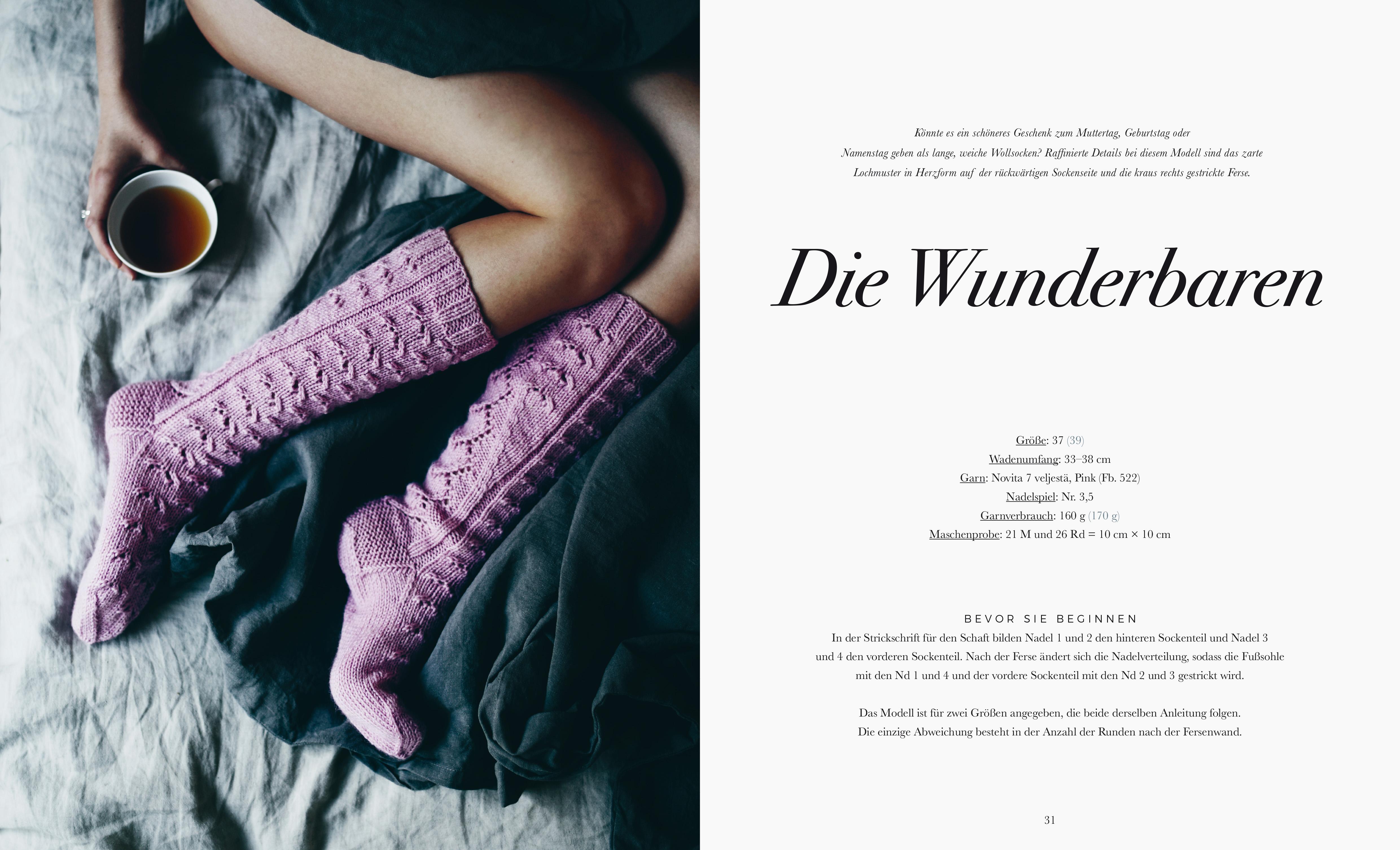 Beispielinhalt (Bild) Finnische Socken stricken