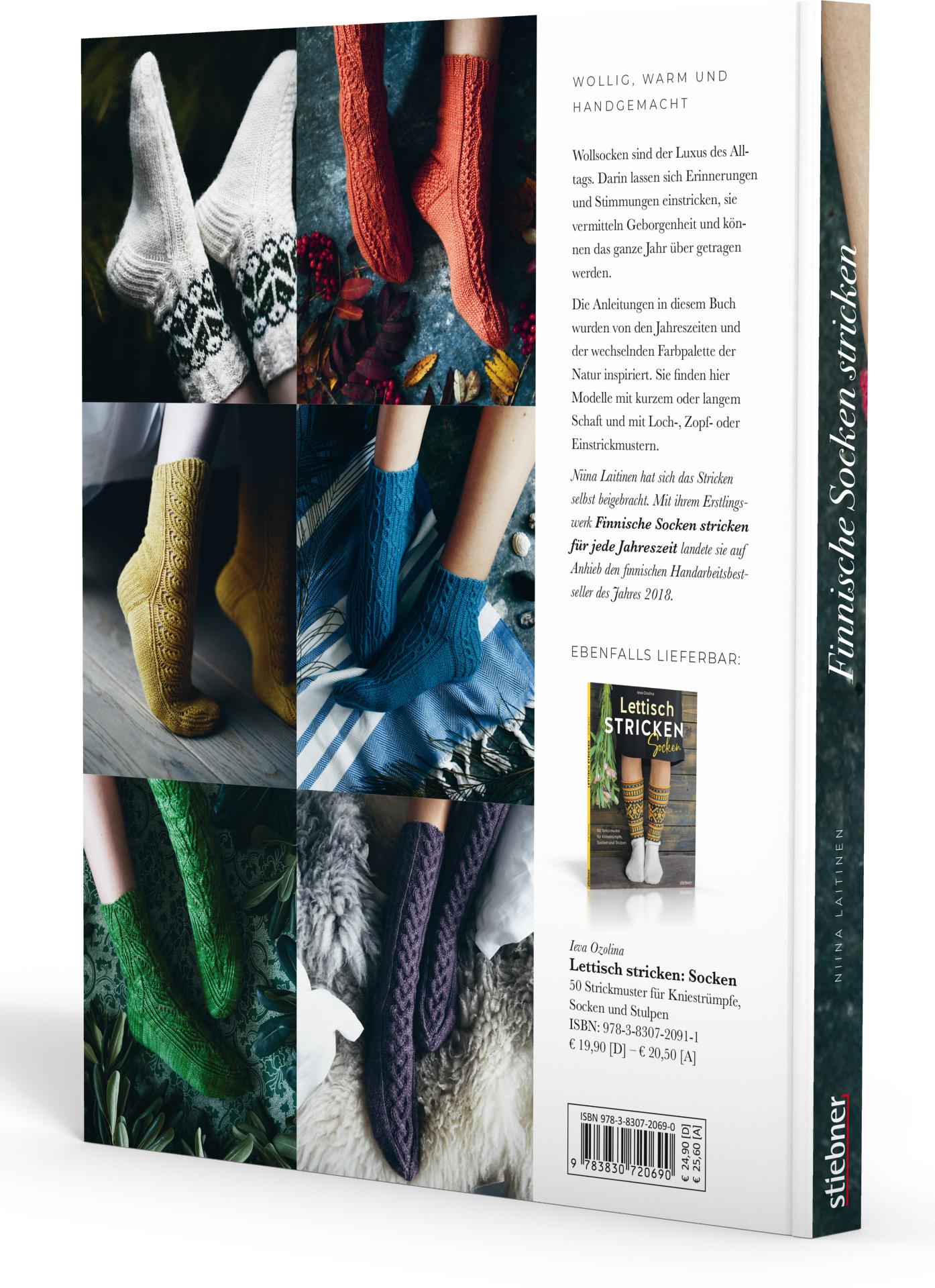 Rückseitencover Finnische Socken stricken