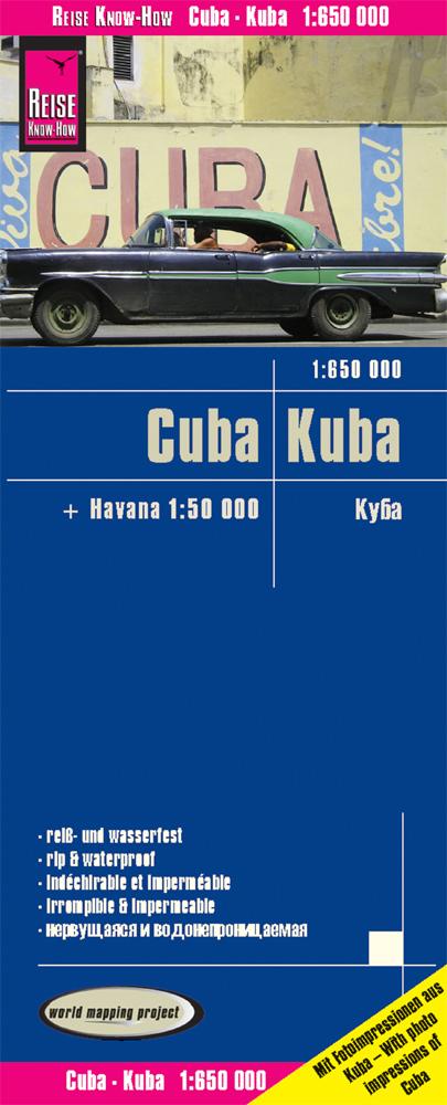 Vorderes Coverbild Reise Know-How Landkarte Kuba / Cuba (1:650.000) mit Havanna (1:50.000)