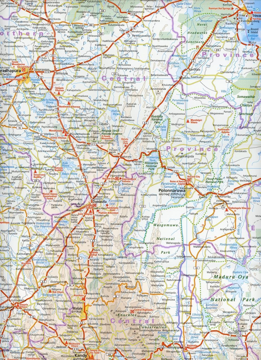 Beispielinhalt (Bild) Reise Know-How Landkarte Sri Lanka  1  :500.000