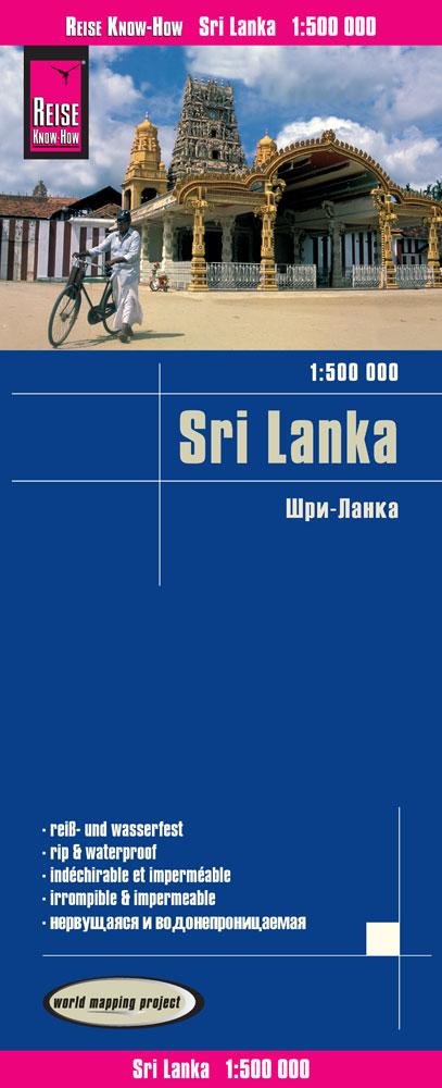 Vorderes Coverbild Reise Know-How Landkarte Sri Lanka  1  :500.000