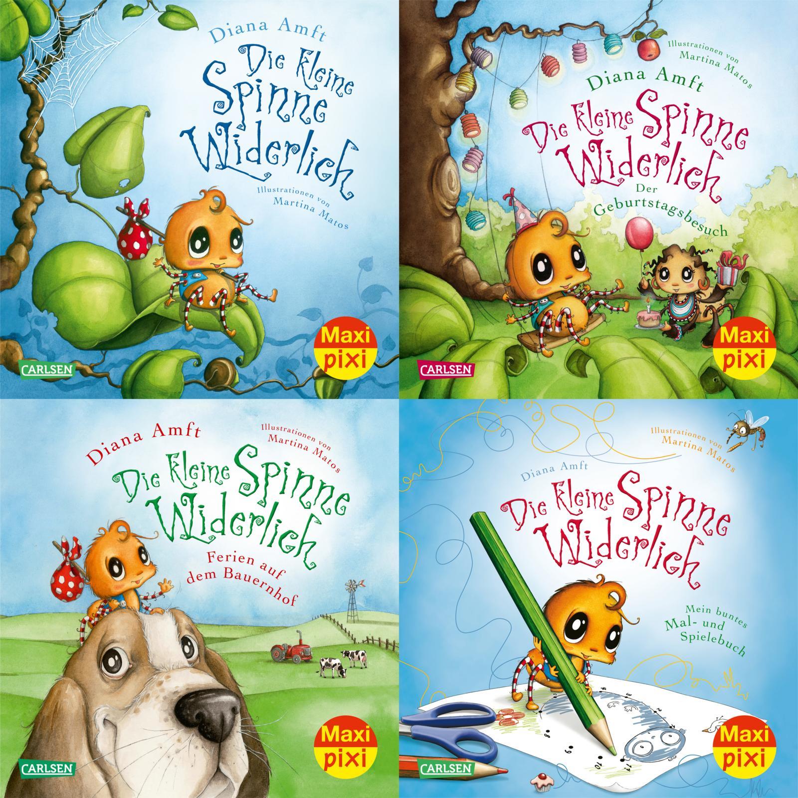 Vorderes Coverbild Maxi-Pixi-4er-Set 76: Die kleine Spinne Widerlich (4x1 Exemplar)