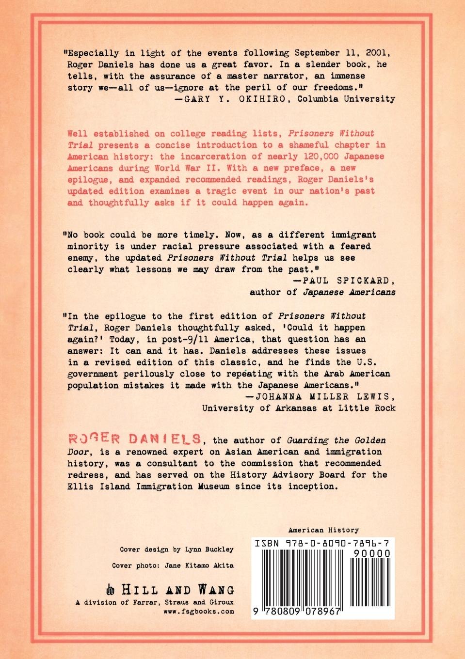 Rückseitencover Prisoners Without Trial