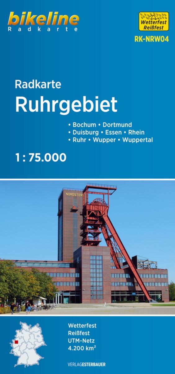Vorderes Coverbild Bikeline Radkarte Deutschland Ruhrgebiet 1 : 75 000 (RK-NRW04)