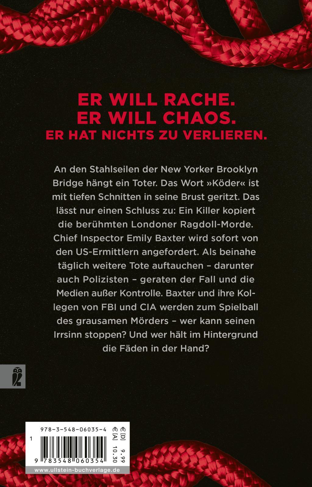 Rückseitencover Hangman. Das Spiel des Mörders