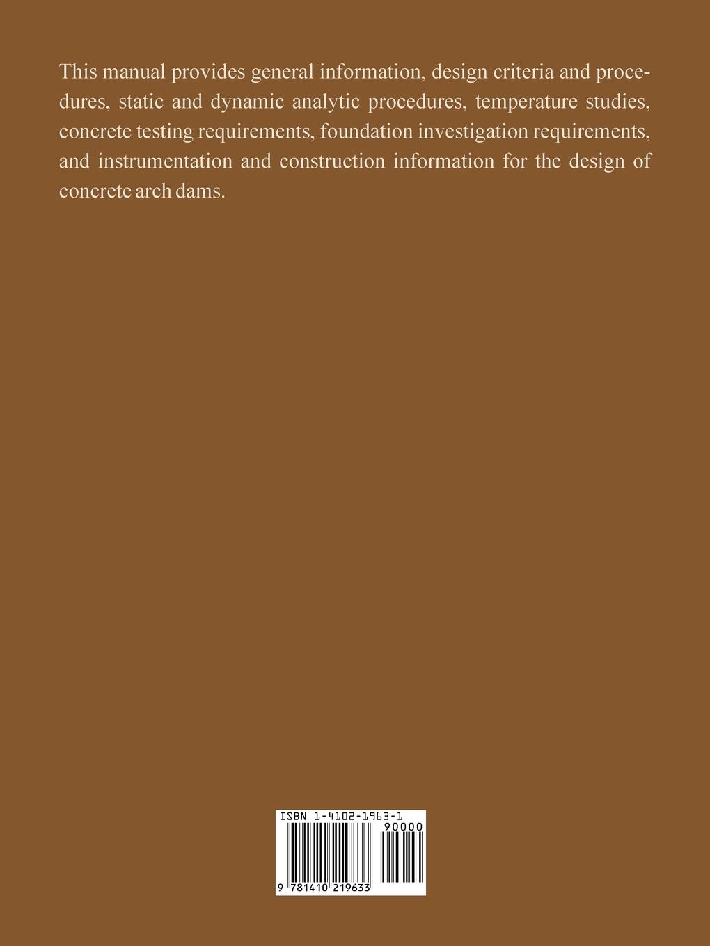 Rückseitencover Arch Dam Design