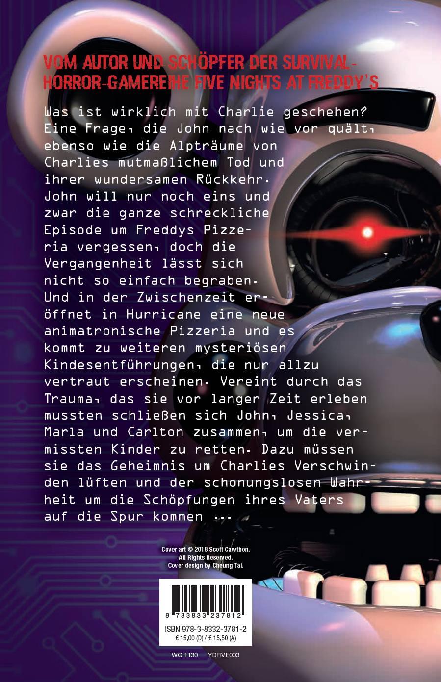 Rückseitencover Five Nights at Freddy's: Der vierte Schrank