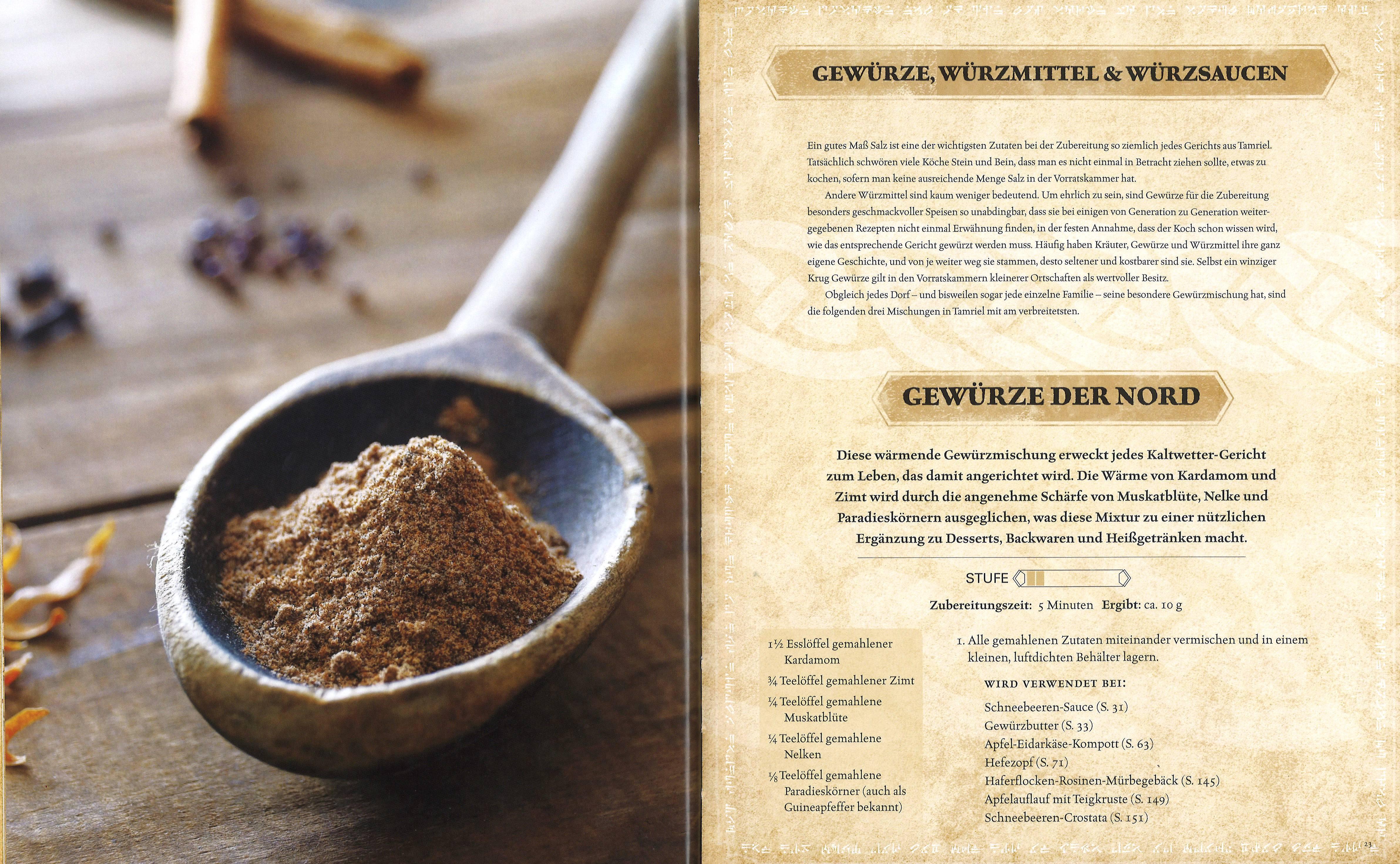 Beispielinhalt (Bild) The Elder Scrolls: Das offizielle Kochbuch: Rezepte aus Himmelsrand, Morrowind und ganz Tamriel