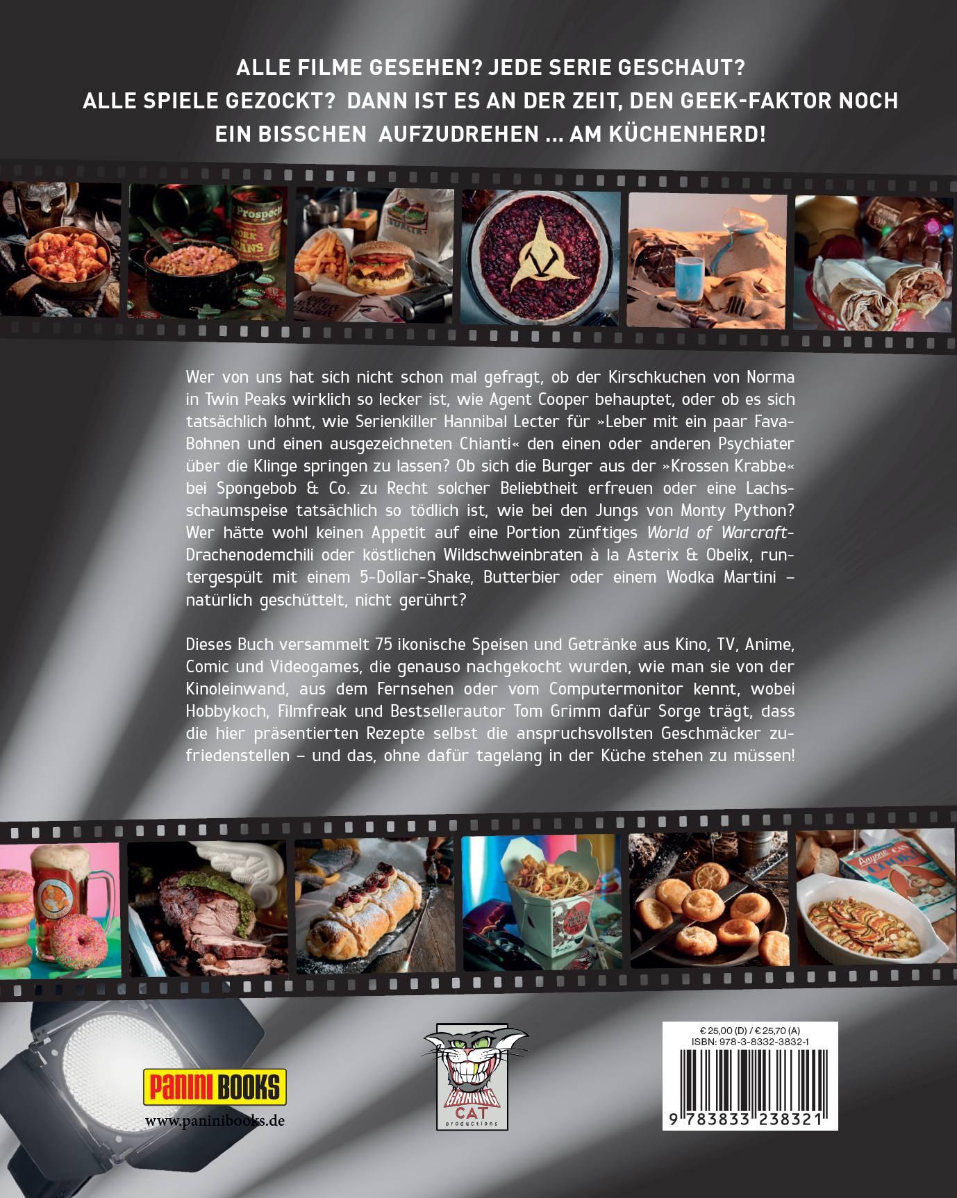 Rückseitencover HOLLYFOOD: 75 Rezepte für Filmfans, Serienjunkies, Geeks und Nerds