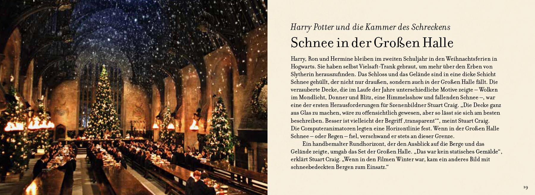 Beispielinhalt (Bild) Aus den Filmen zu Harry Potter: Weihnachten in Hogwarts: Das große Adventskalenderbuch