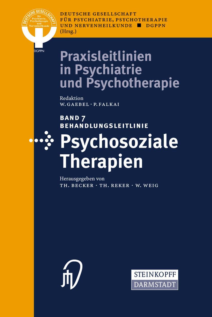 Vorderes Coverbild Behandlungsleitlinie Psychosoziale Therapien