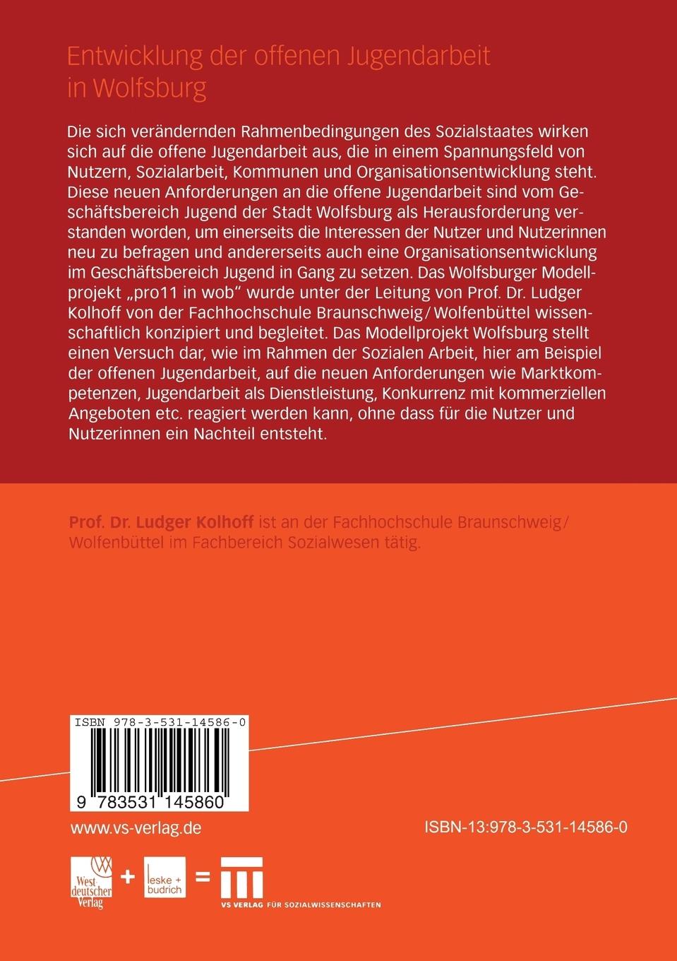 Rückseitencover Entwicklung der offenen Jugendarbeit in Wolfsburg