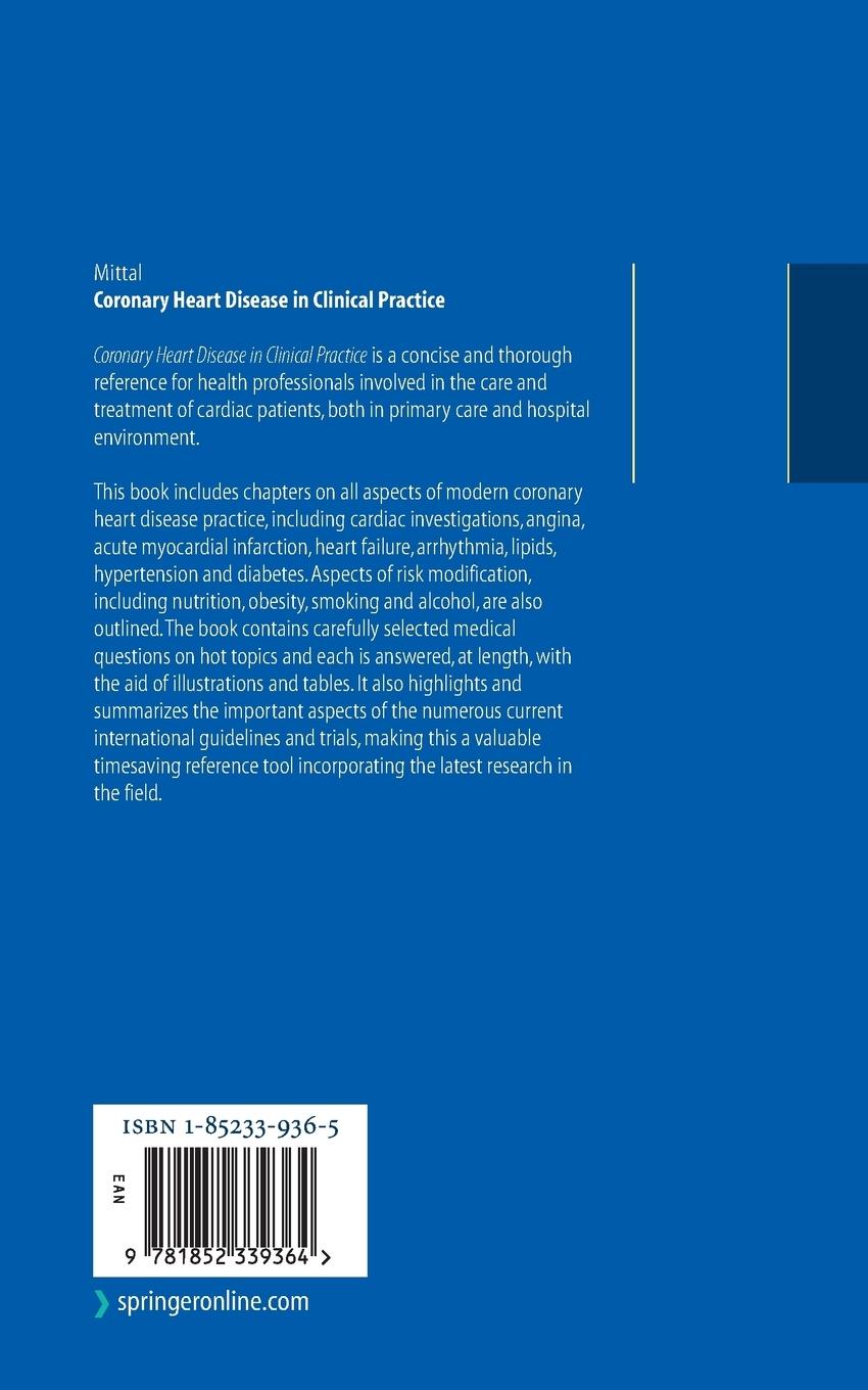Rückseitencover Coronary Heart Disease in Clinical Practice