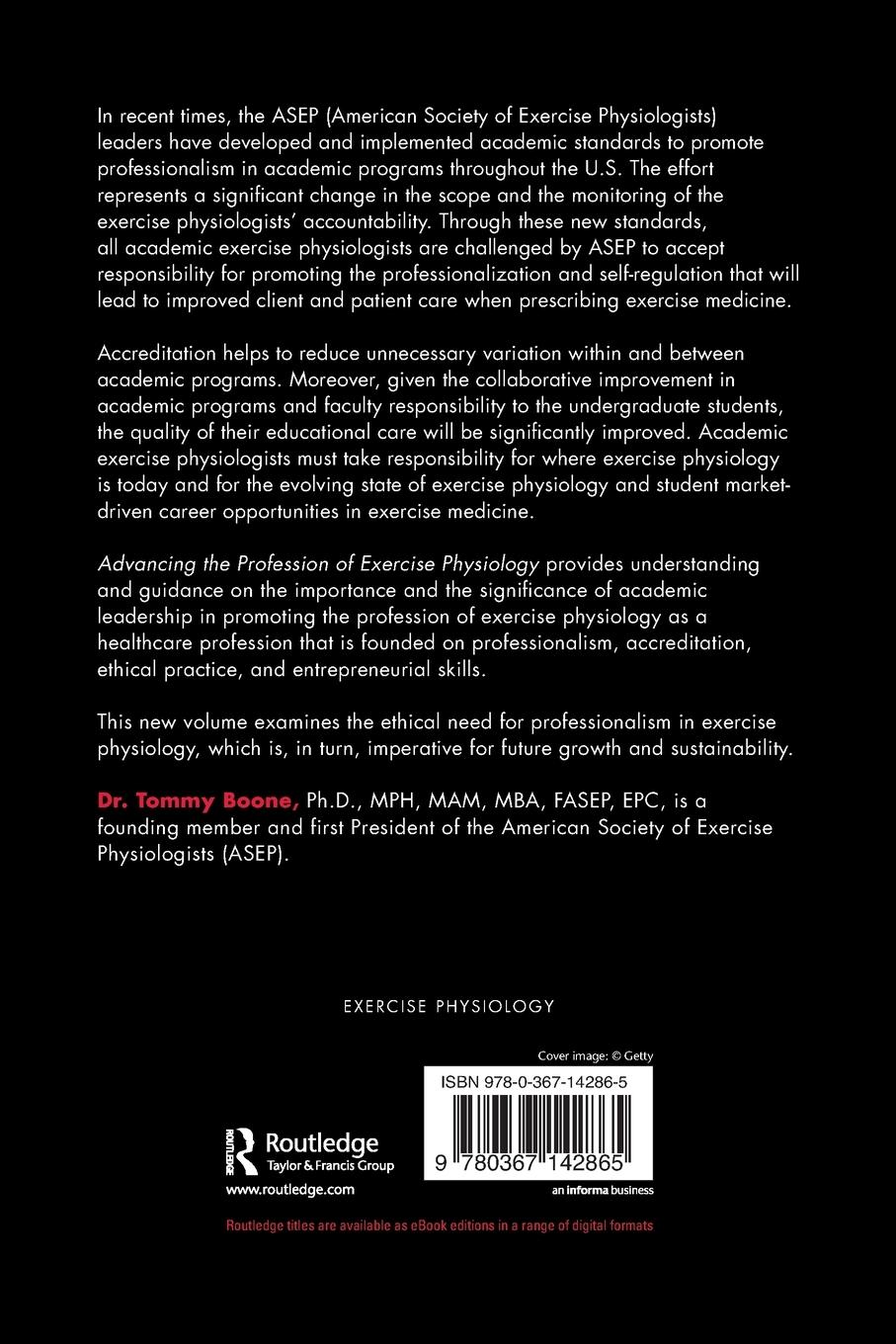 Rückseitencover Advancing the Profession of Exercise Physiology