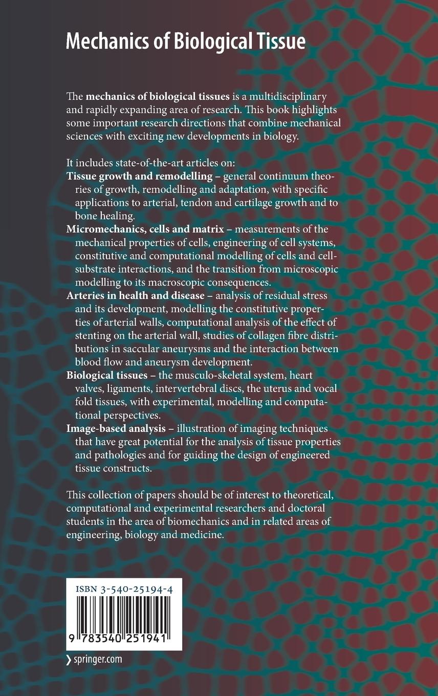 Rückseitencover Mechanics of Biological Tissue