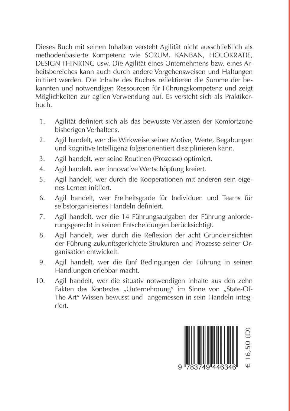 Rückseitencover Das agile Mind - Set der Führungskompetenz