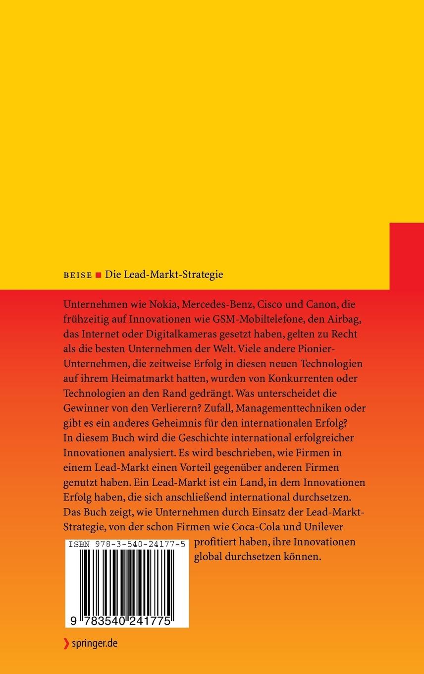 Rückseitencover Die Lead-Markt-Strategie