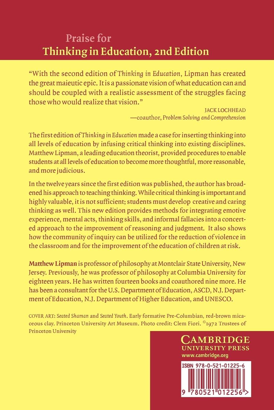 Rückseitencover Thinking in Education