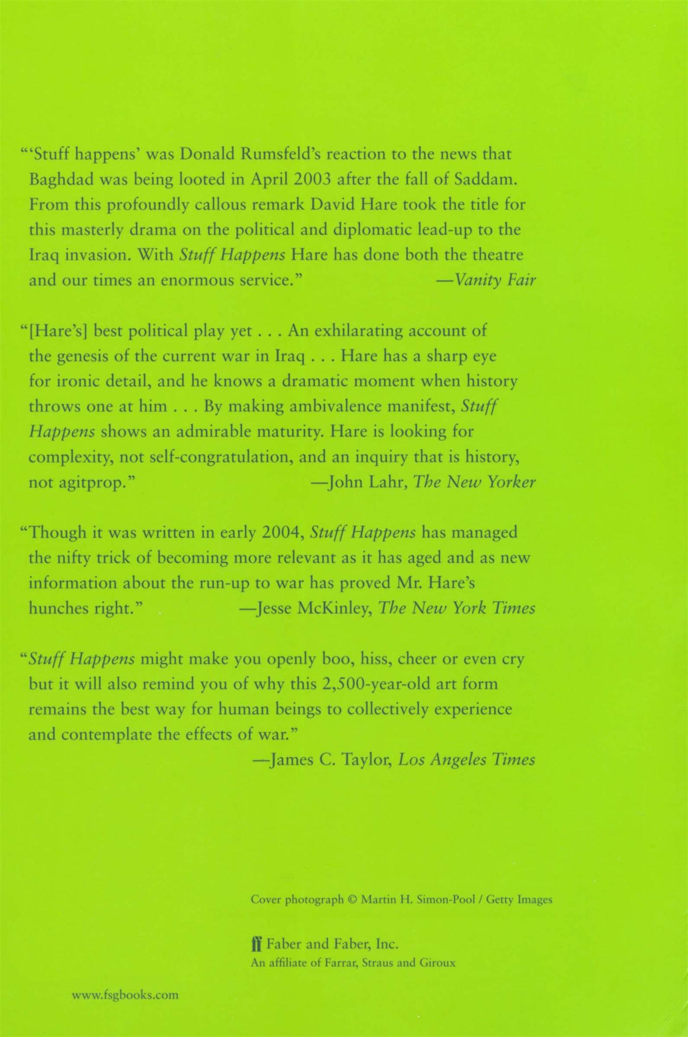 Rückseitencover Stuff Happens