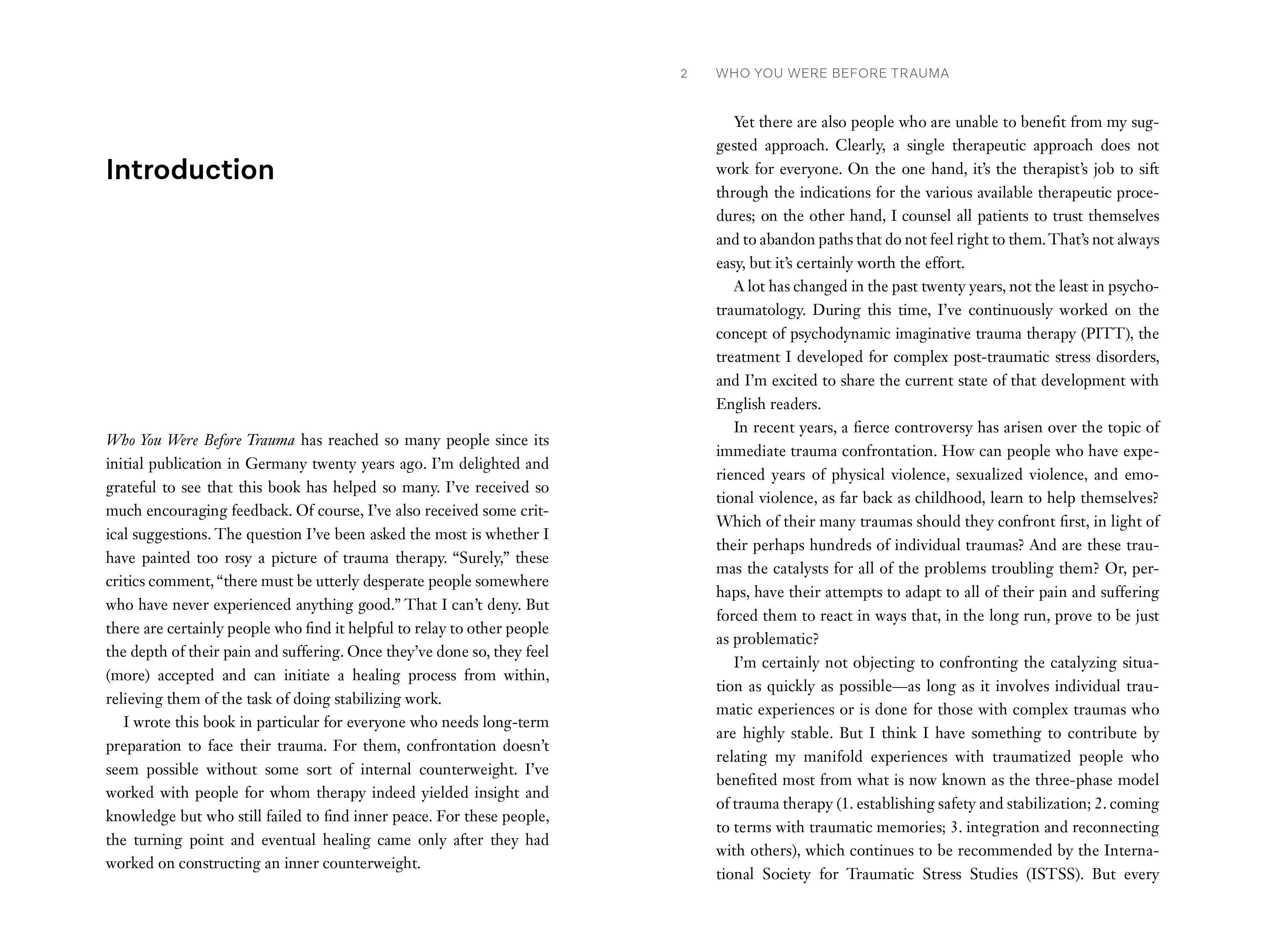 Beispielinhalt (Bild) Who You Were Before Trauma