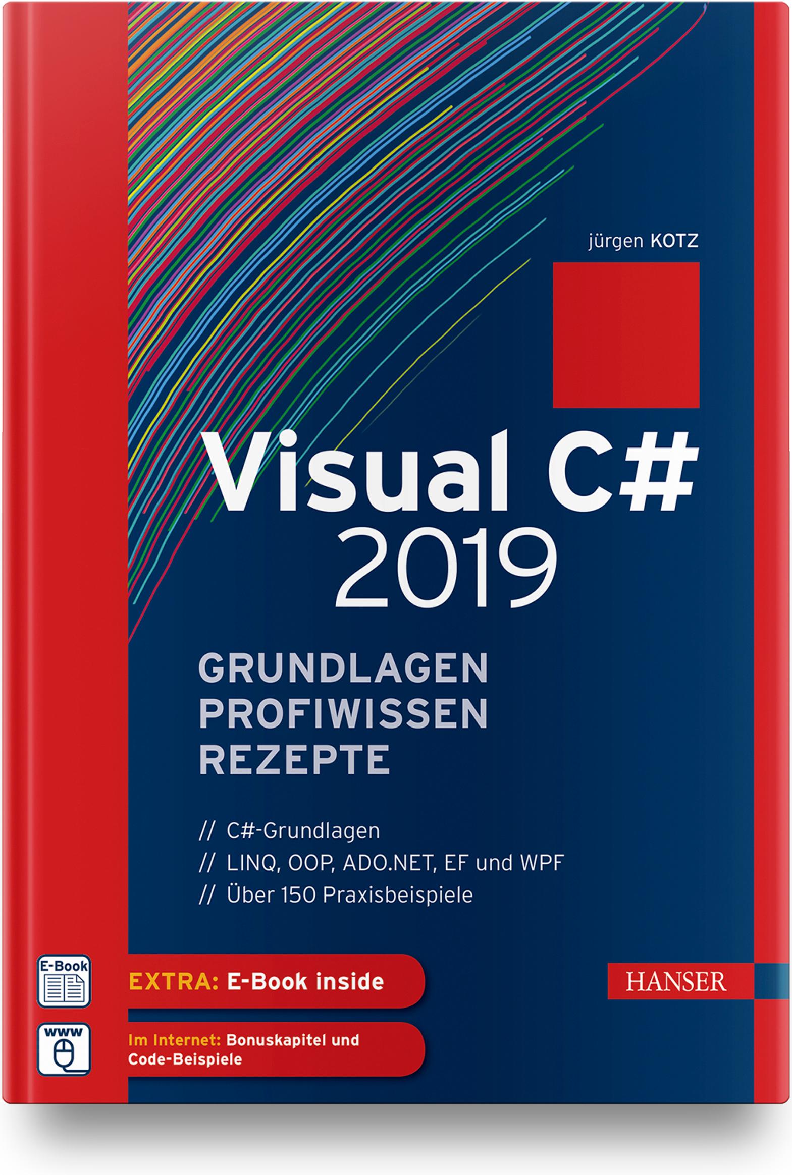 Vorderes Coverbild Visual C# 2019 - Grundlagen, Profiwissen und Rezepte