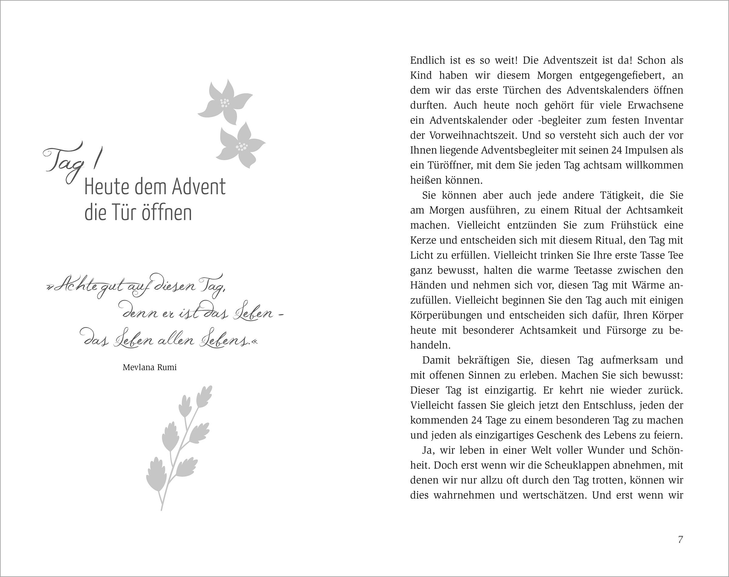 Beispielinhalt (Bild) 24 Tage Achtsamkeit