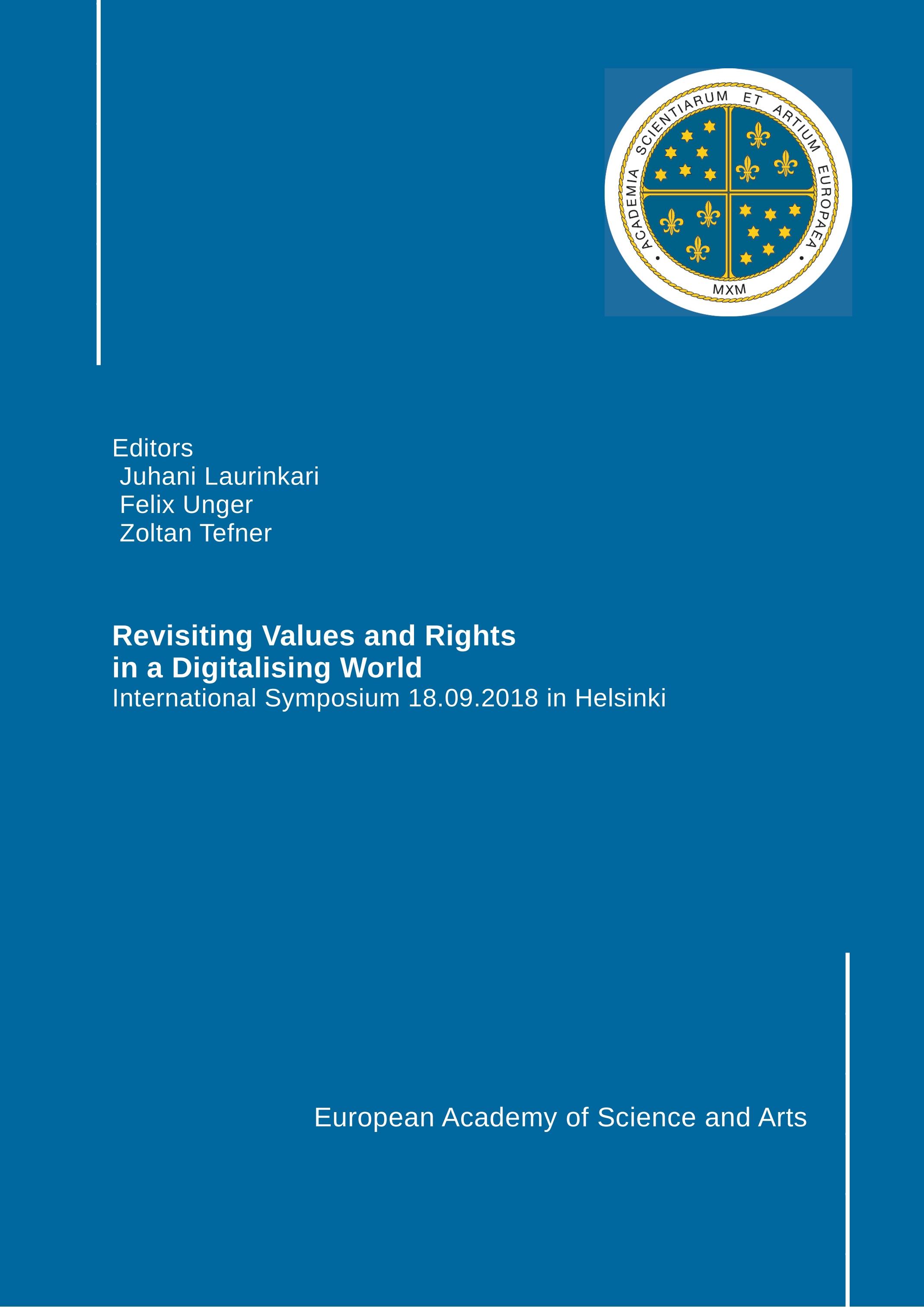 Vorderes Coverbild Revisiting Values and Rights in a Digitalising World