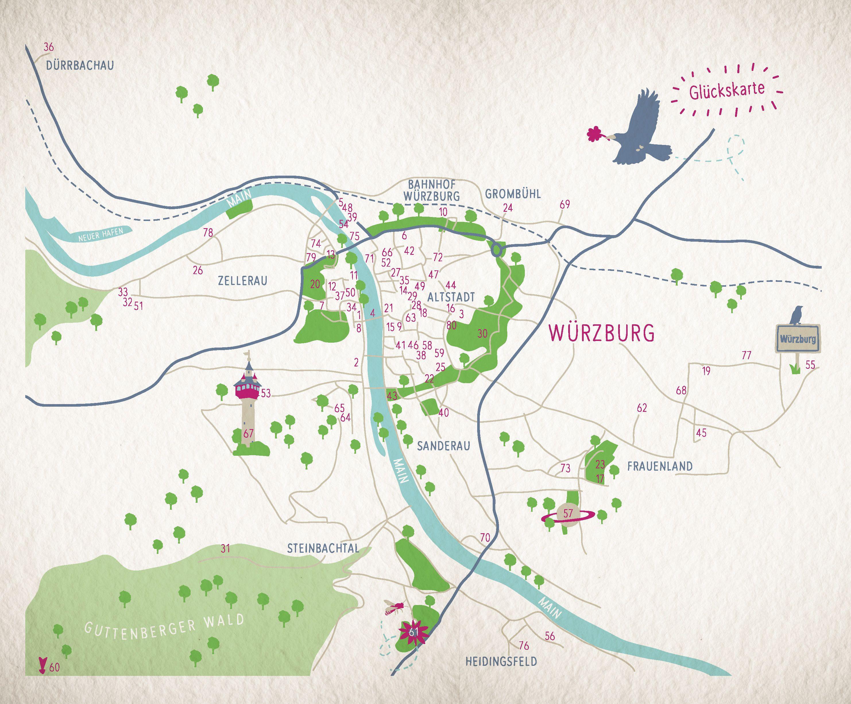 Beispielinhalt (Bild) Glücksorte in Würzburg