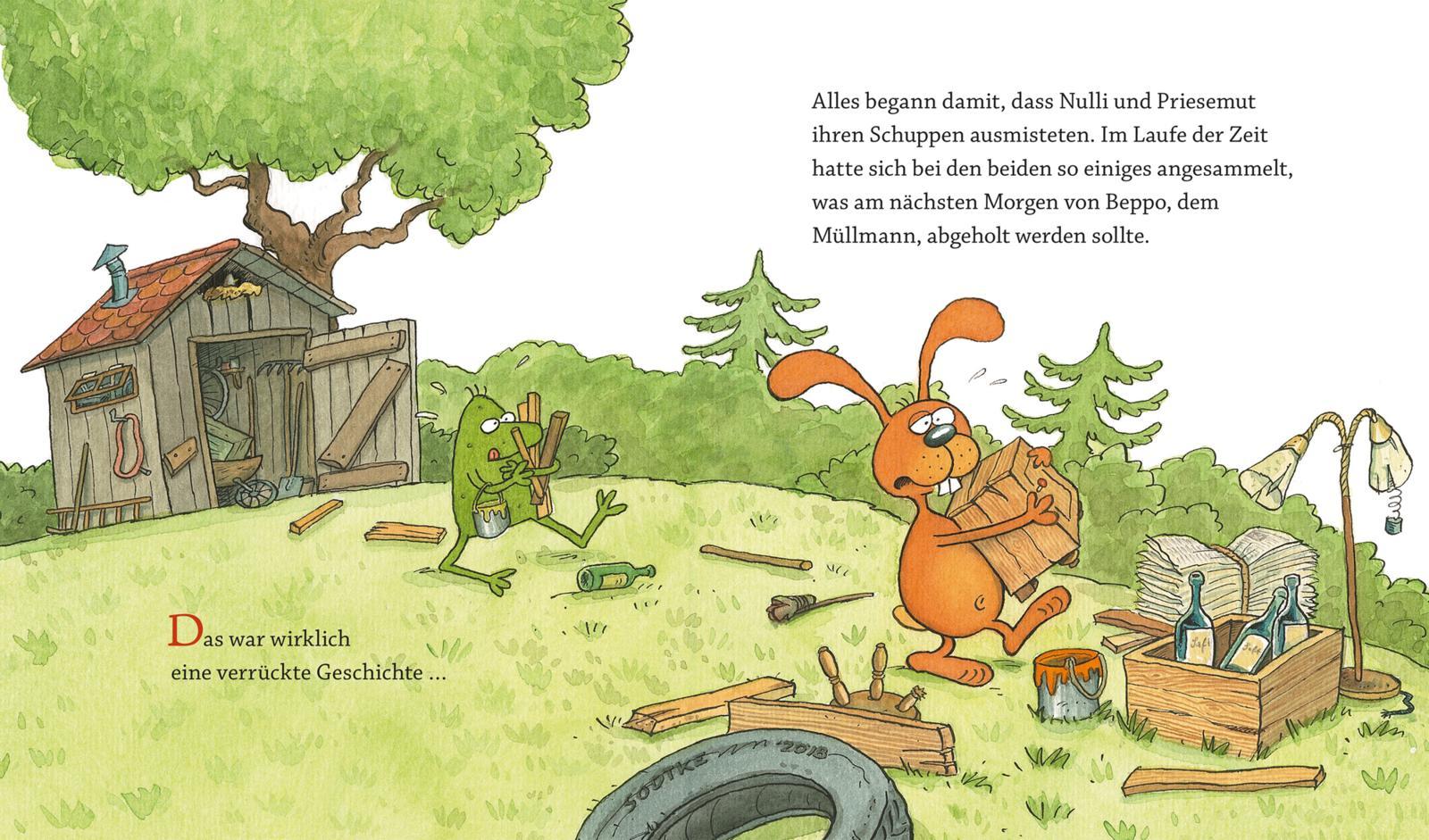 Beispielinhalt (Bild) Nulli und Priesemut: O weh! O Schreck! Der Dreck muss weg