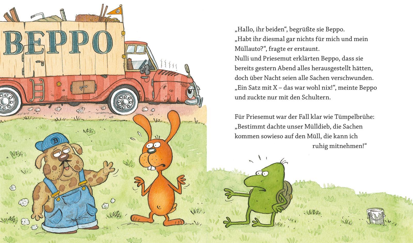 Beispielinhalt (Bild) Nulli und Priesemut: O weh! O Schreck! Der Dreck muss weg
