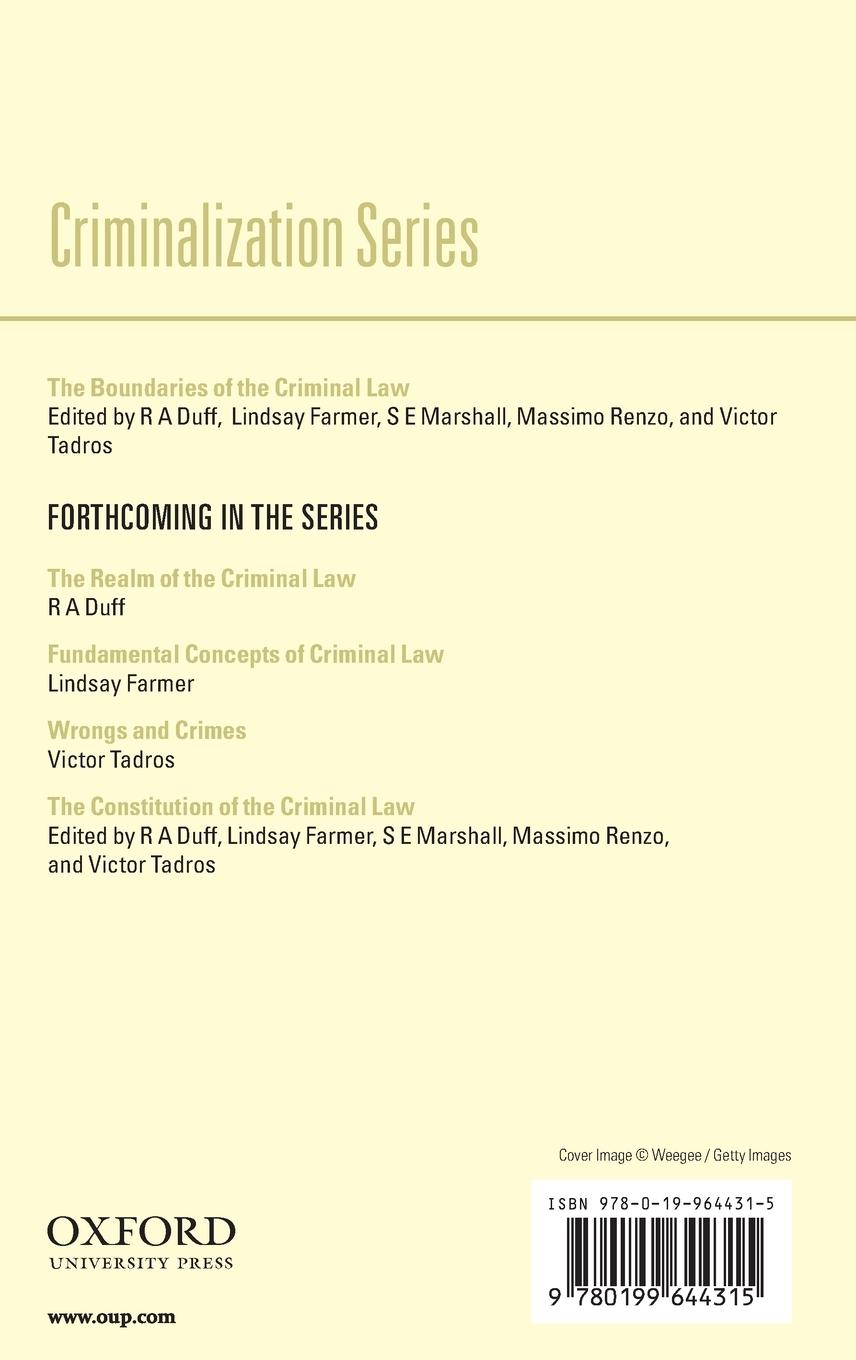 Rückseitencover The Structures of the Criminal Law