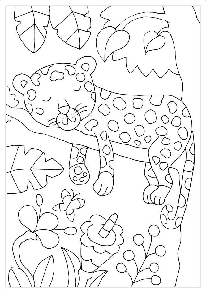 Beispielinhalt (Bild) Erster Malblock. Wilde Tiere