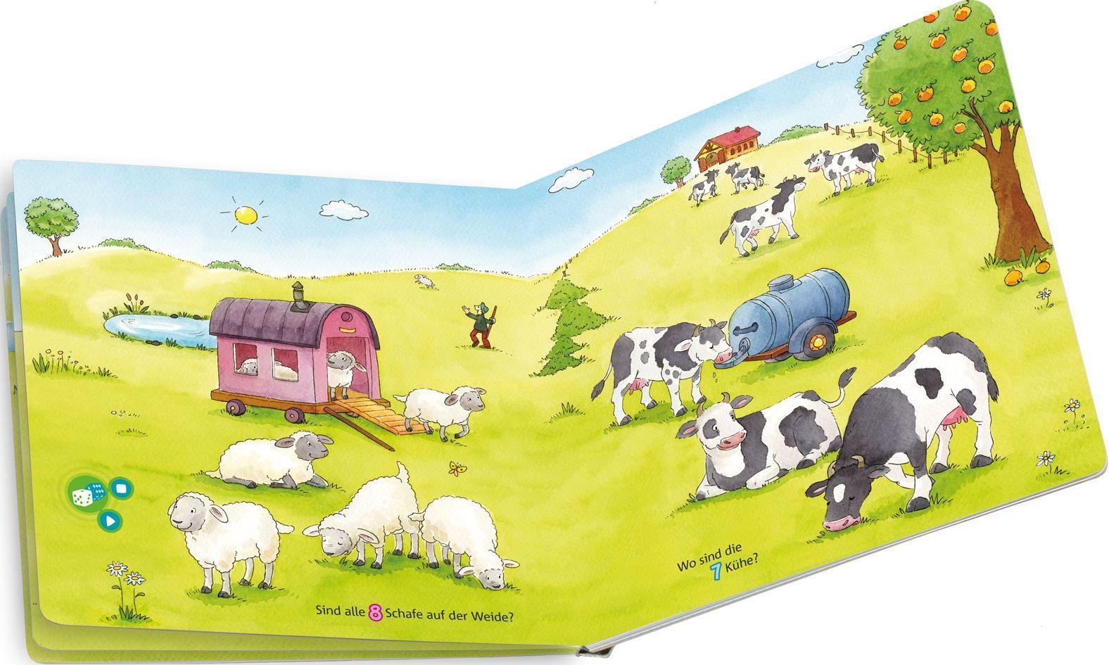 Beispielinhalt (Bild) BOOKii® Zähle die Tiere von 1 bis 10