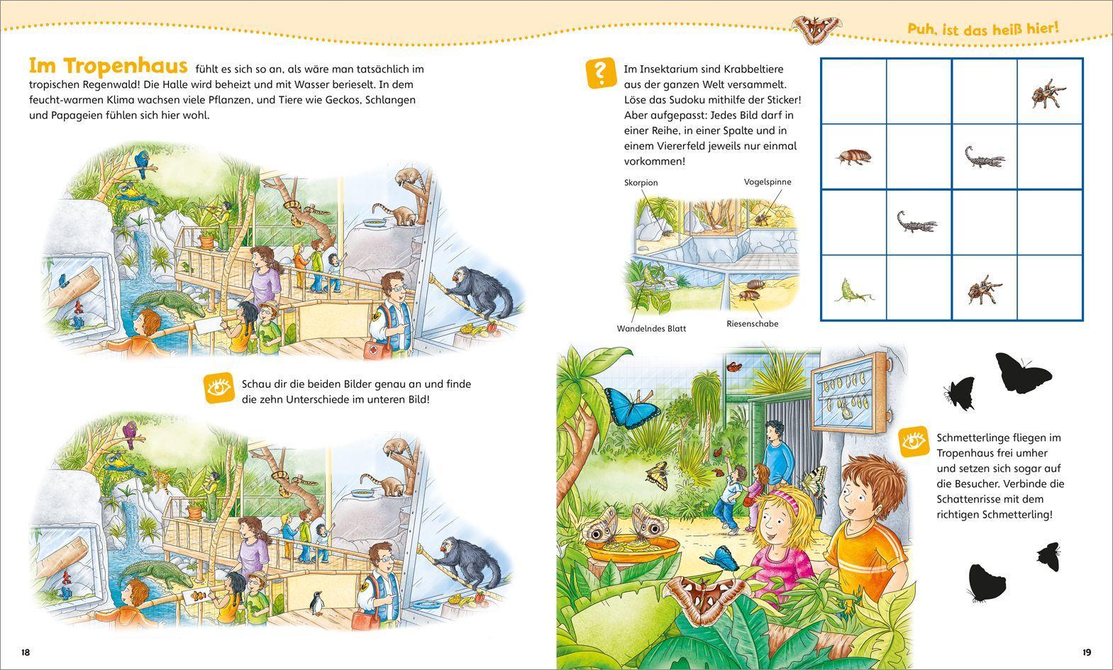 Beispielinhalt (Bild) WAS IST WAS Junior Mitmach-Heft Zoo