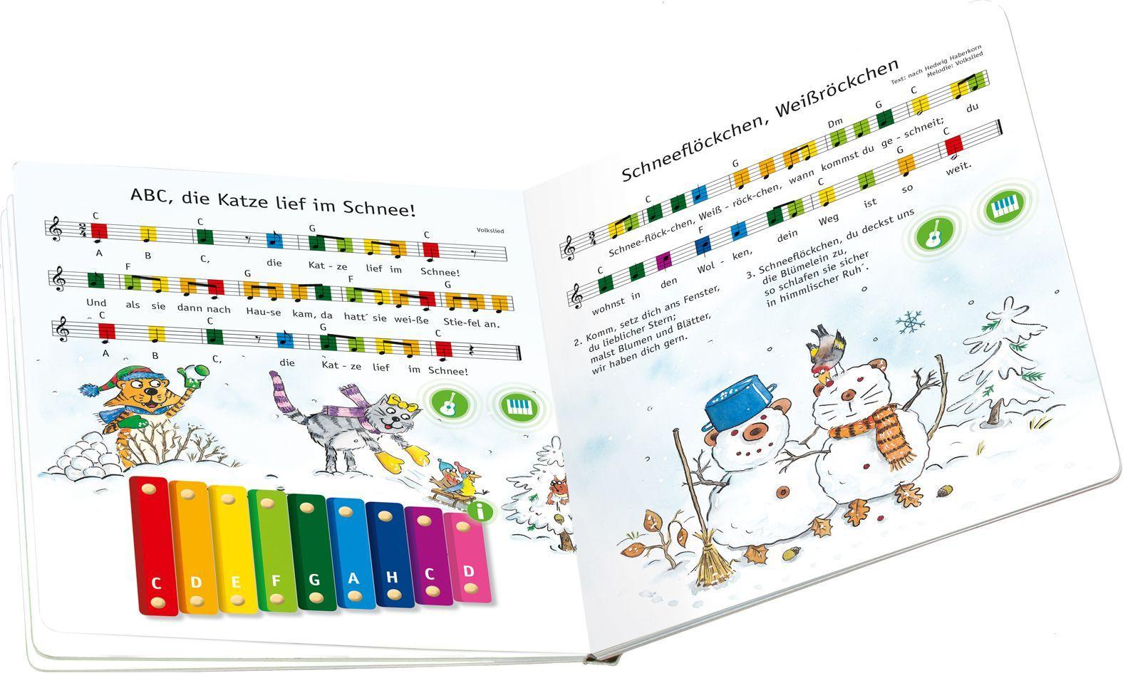 Beispielinhalt (Bild) BOOKii® Alle meine Weihnachtslieder