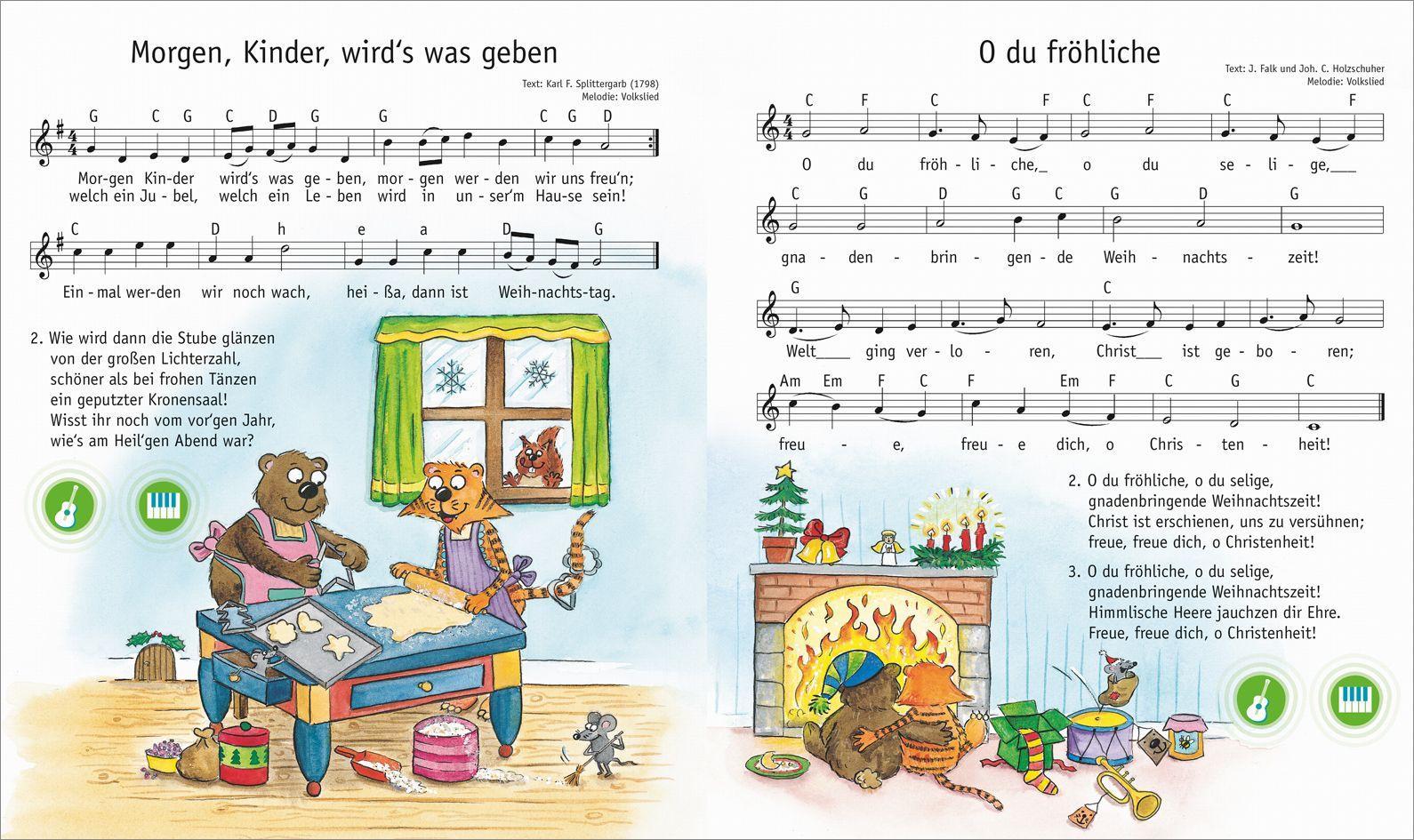 Beispielinhalt (Bild) BOOKii® Alle meine Weihnachtslieder