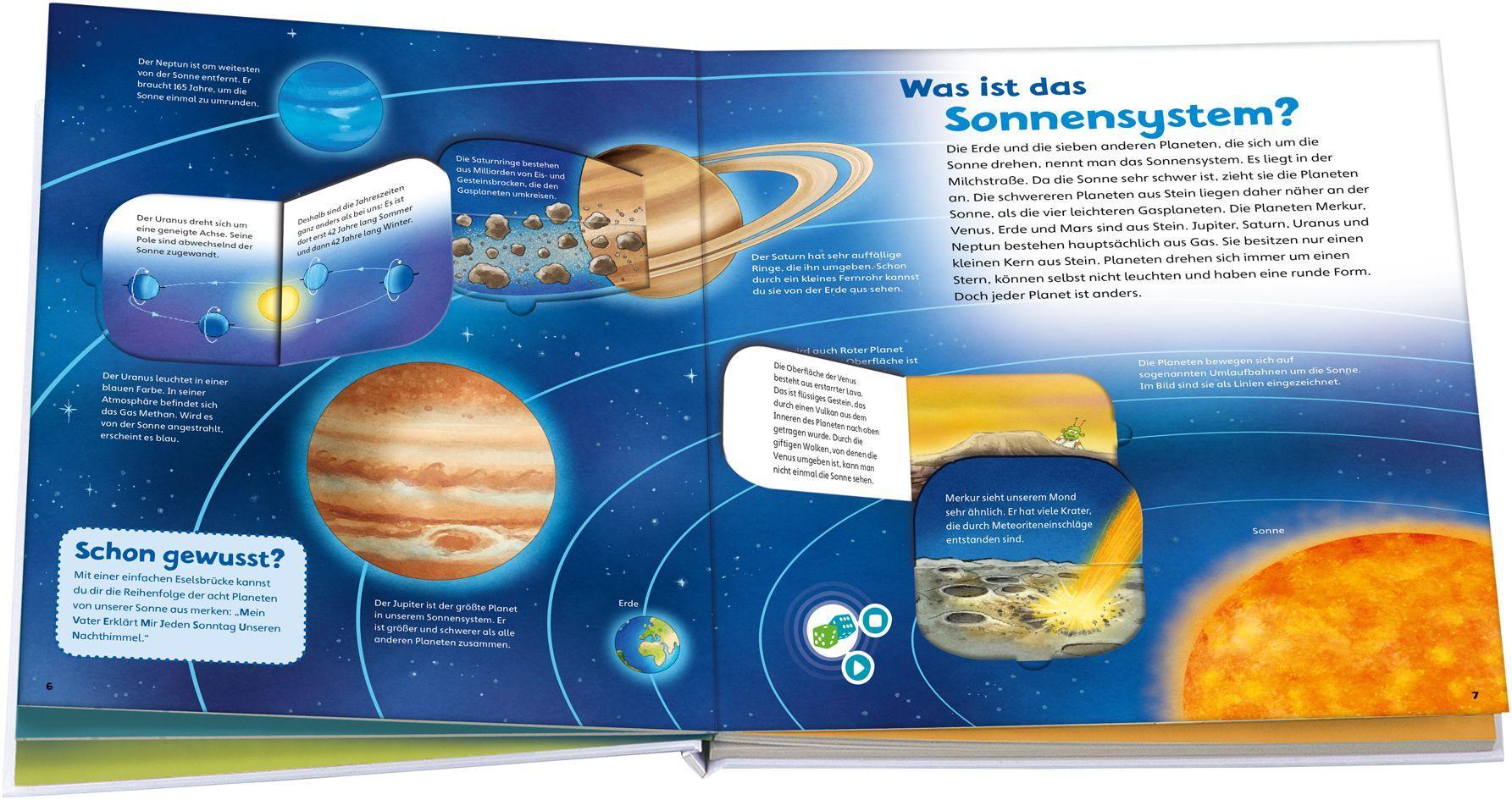 Beispielinhalt (Bild) BOOKii® WAS IST WAS Junior Entdecke den Weltraum!