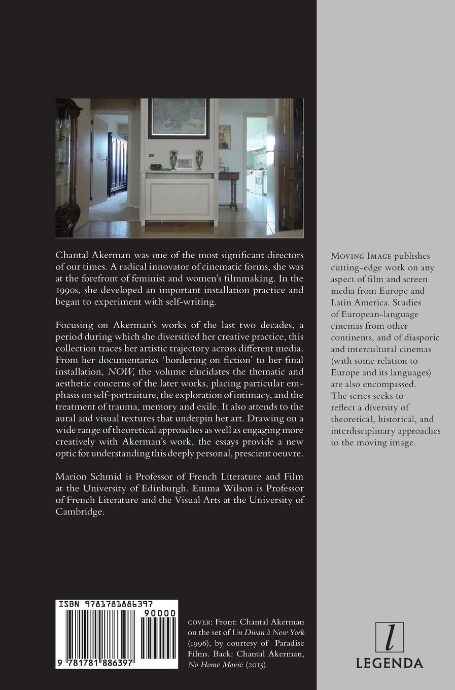 Rückseitencover Chantal Akerman