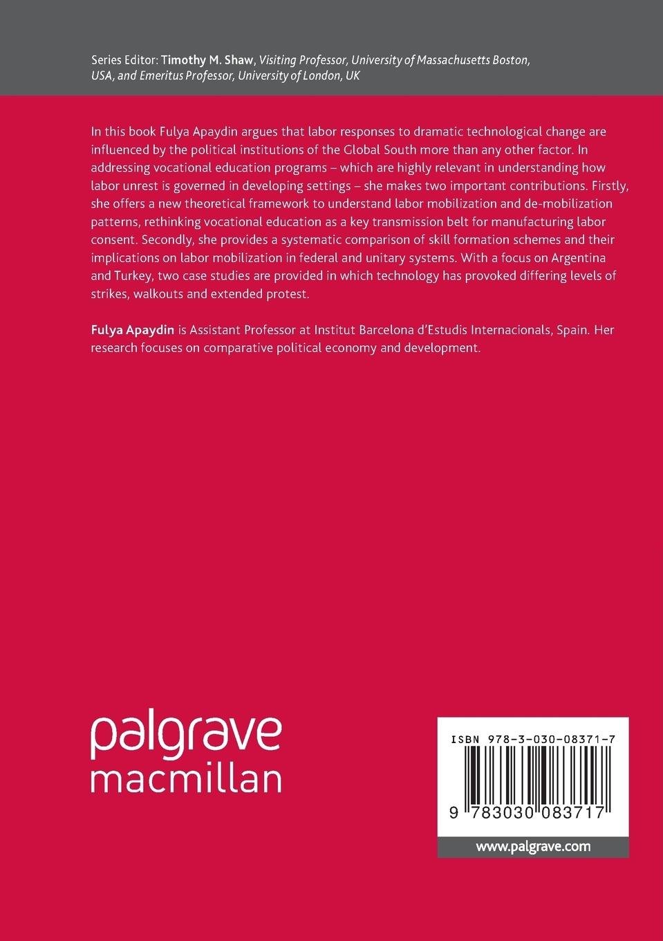 Rückseitencover Technology, Institutions and Labor