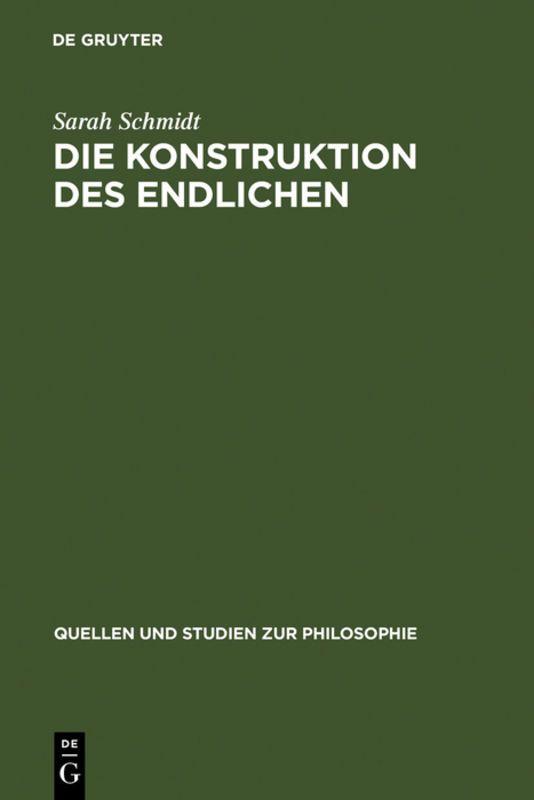 Vorderes Coverbild Die Konstruktion des Endlichen
