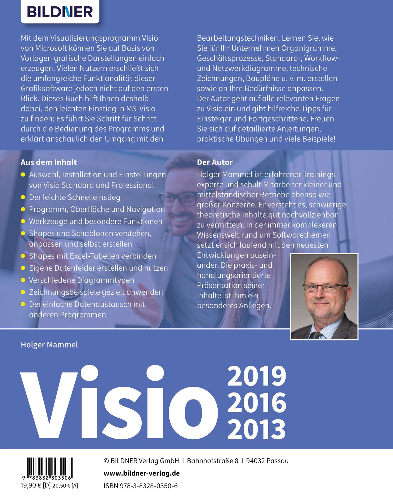 Rückseitencover Visio 2019, 2016 und 2013