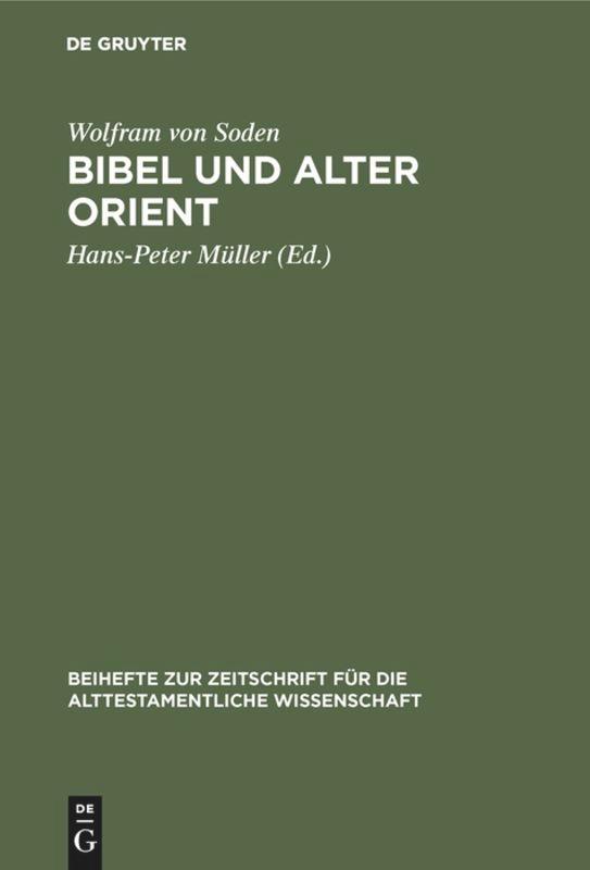 Vorderes Coverbild Bibel und Alter Orient