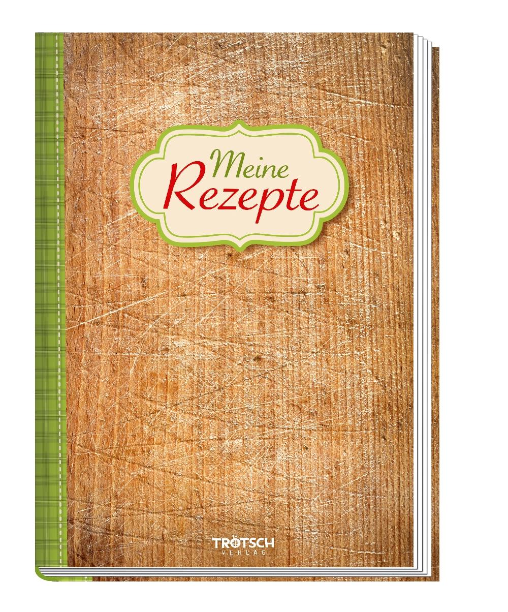 Vorderes Coverbild Rezeptbuch "Meine Rezepte" Holz