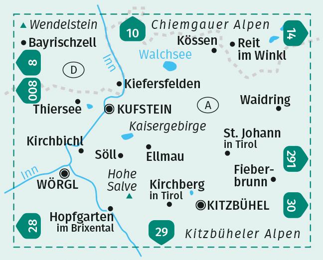 Beispielinhalt (Bild) Kaisergebirge 1:50 000
